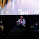 Kevin Heffernan, Steve Lemme, and moderator John Wenzel at the Littleton Alamo Drafthouse